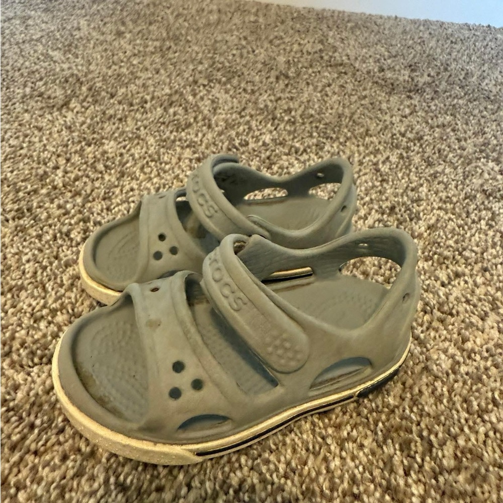 Toddler Crocs Gray Sandals